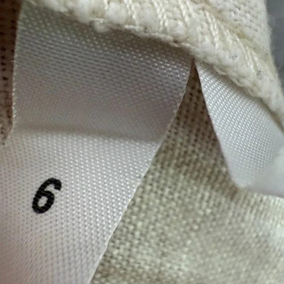 Reformation Wide Leg Striped Pants Womens 6 Cuffed High Rise Surplus Fabric USA‎ - Picture 15 of 16